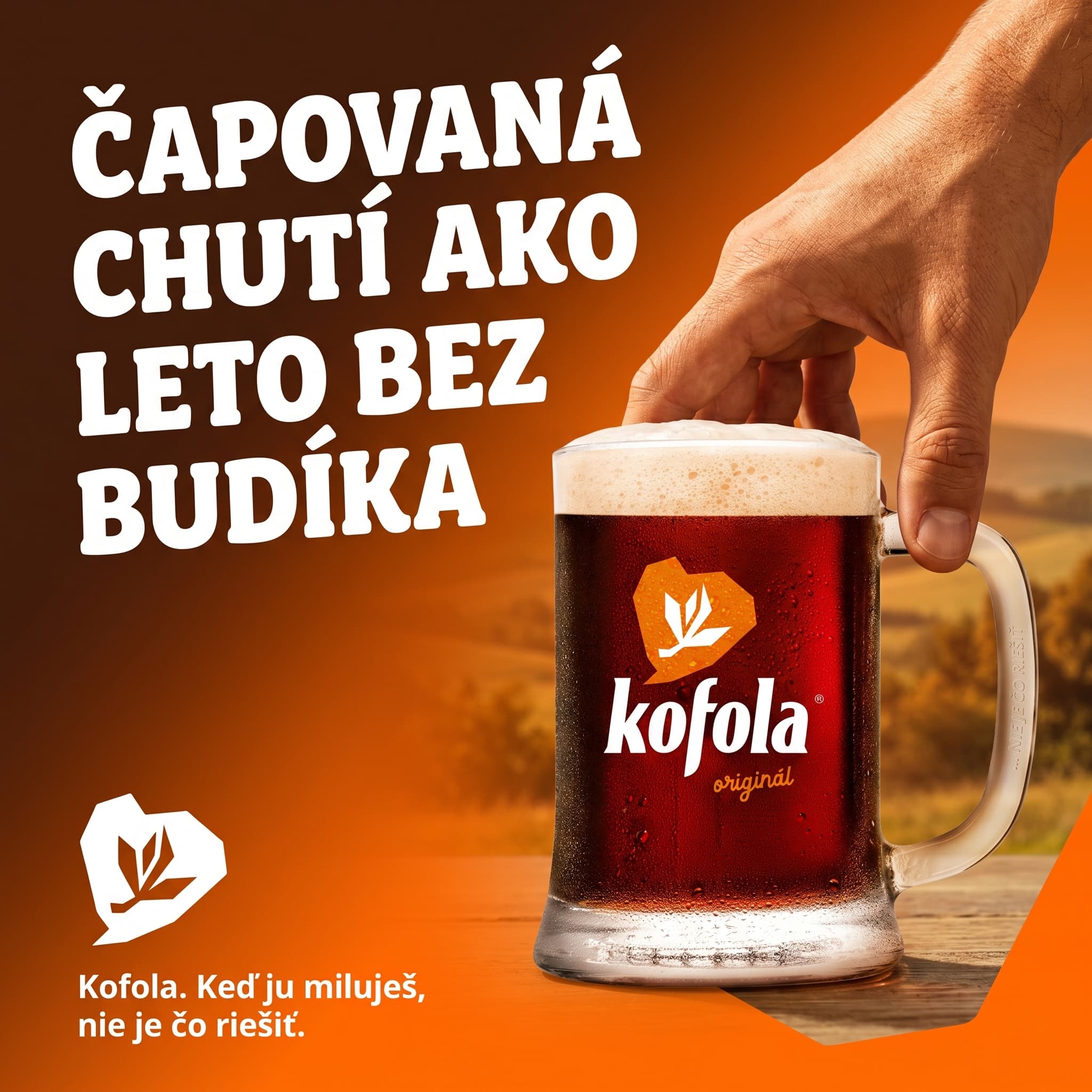 Kofola · čapovaná chutí ako leto bez budíka