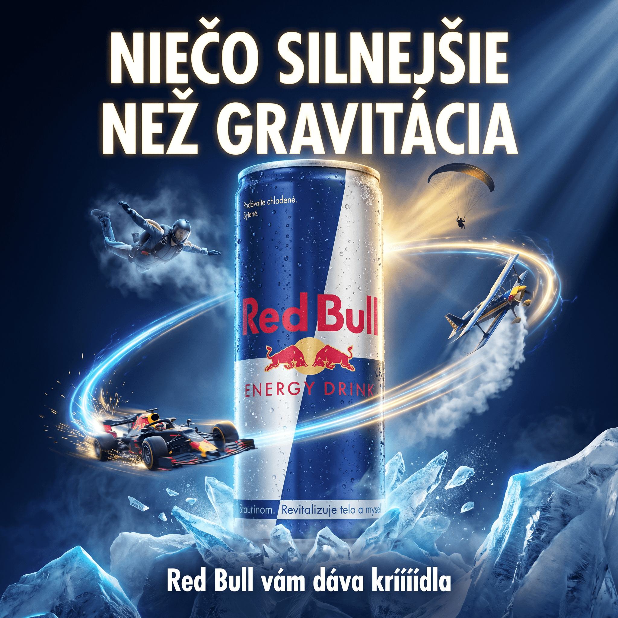 Red Bull · niečo silnejšie než gravitácia